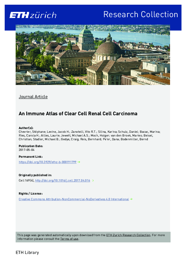 (PDF) An Immune Atlas of Clear Cell Renal Cell Carcinoma