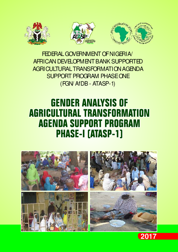 (PDF) Gender Analysis of Agricultural Transformation Agenda Support ...
