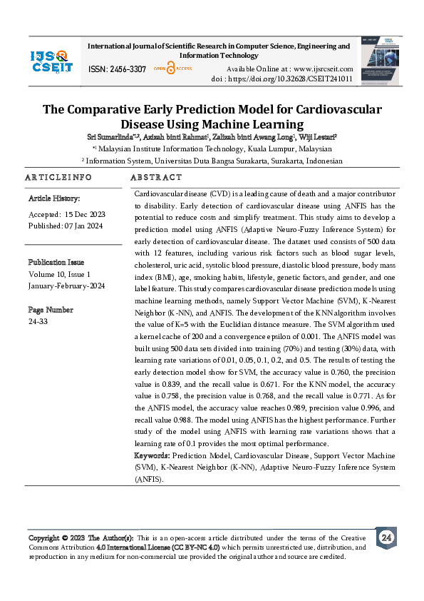 (PDF) The Comparative Early Prediction Model for Cardiovascular Disease ...