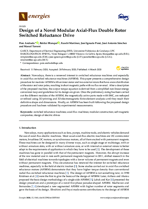 (PDF) Design of a Novel Modular Axial-Flux Double Rotor Switched ...