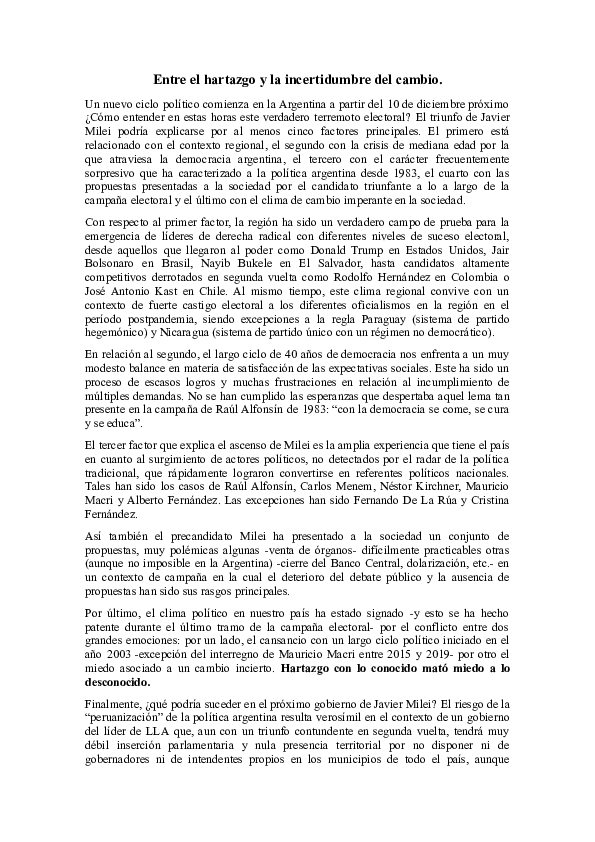 (DOC) Entre el hartazgo y el miedo.