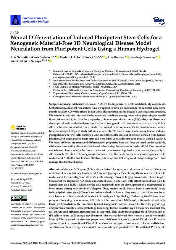 (PDF) Neural Differentiation of Induced Pluripotent Stem Cells for a ...