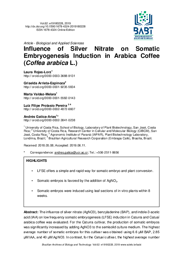 (PDF) Influence of Silver Nitrate on Somatic Embryogenesis Induction in ...