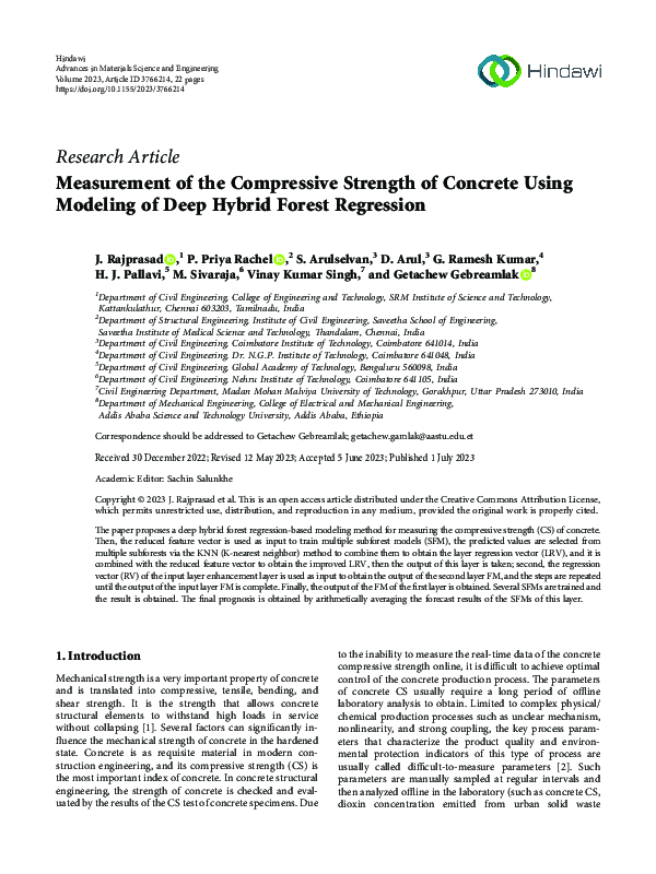 (PDF) Measurement of the Compressive Strength of Concrete Using ...