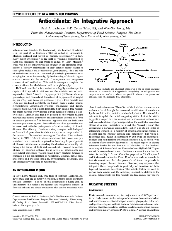 (PDF) Antioxidants: an integrative approach