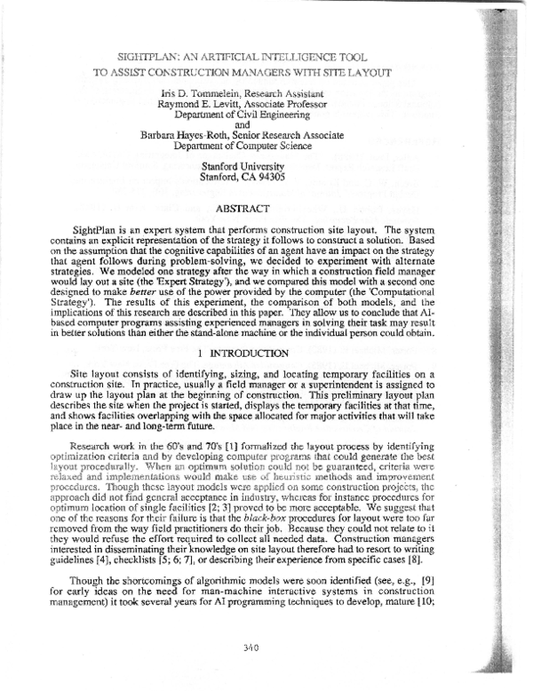 (PDF) Sightplan: An Artificial Intelligence Tool to Assist Construction ...