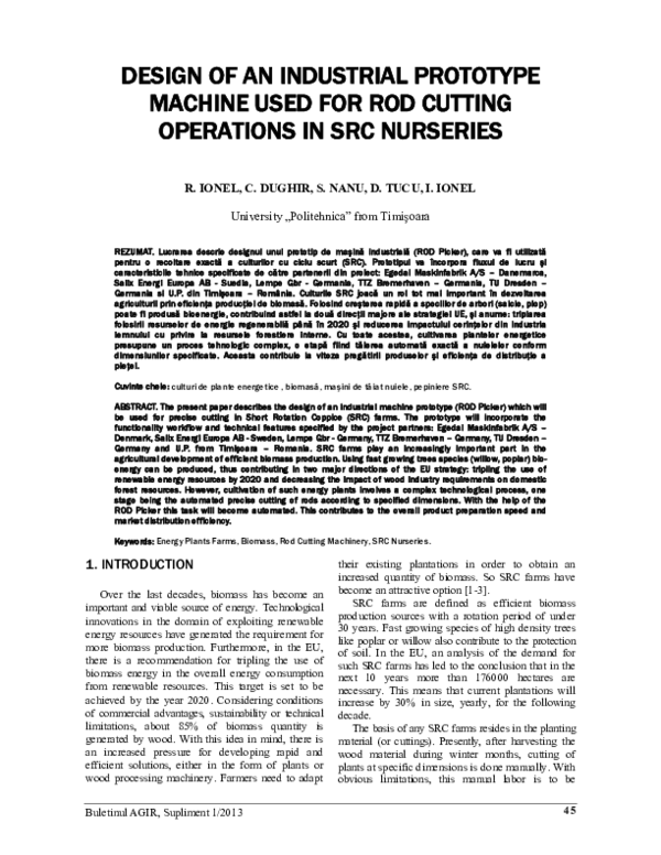 (PDF) Design of an Industrial Prototype Machine Used for Rod Cutting ...