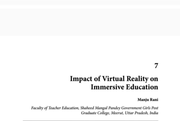 (PDF) Impact of virtual reality on Immersive Education