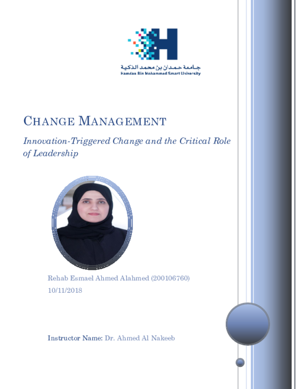 (PDF) Change management