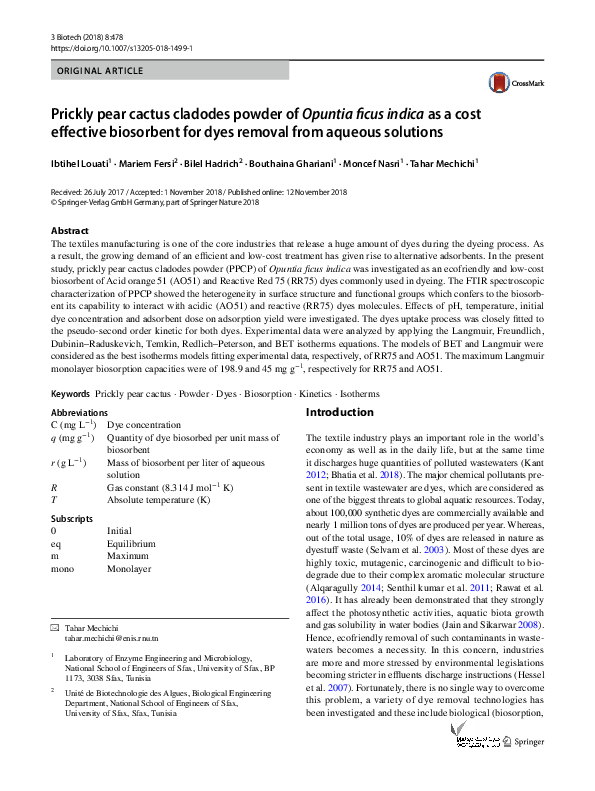 (PDF) Prickly pear cactus cladodes powder of Opuntia ficus indica as a ...