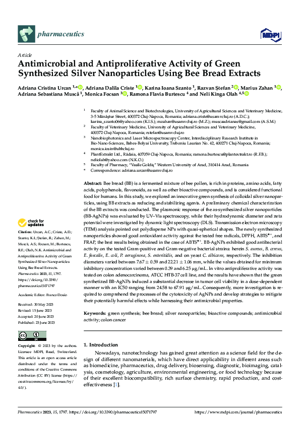 (PDF) Antimicrobial and Antiproliferative Activity of Green Synthesized ...