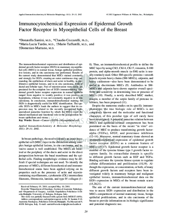 (PDF) Immunocytochemical Expression of Epidermal Growth Factor Receptor ...
