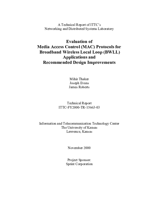 (PDF) Evaluation of Media Access Control (MAC) Protocols for Broadband ...