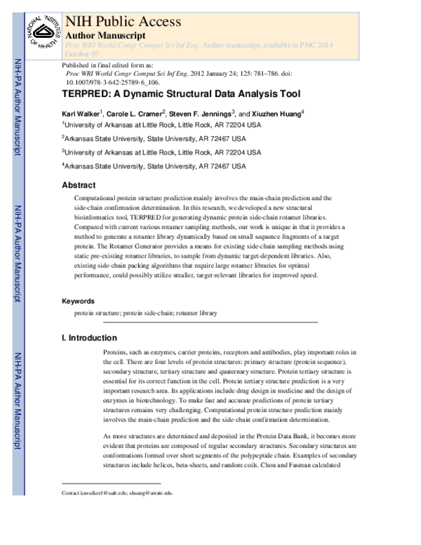 (PDF) TERPRED: A Dynamic Structural Data Analysis Tool