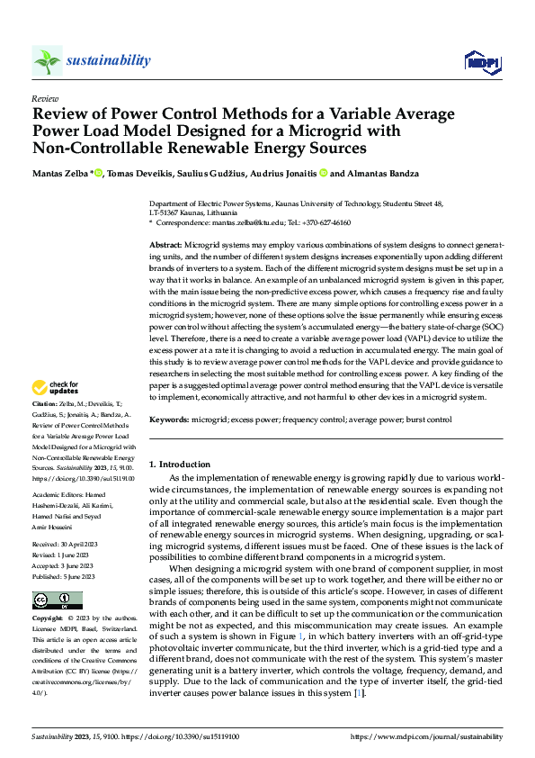 (PDF) Review of Power Control Methods for a Variable Average Power Load ...