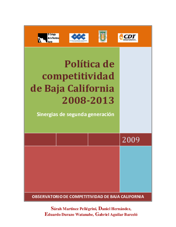(PDF) Política de competitividad de Baja California 2008-2013