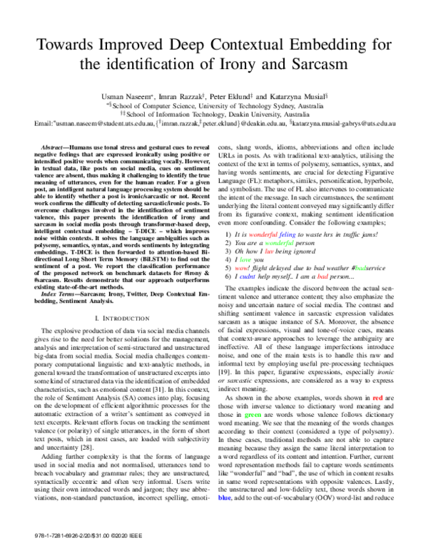 (PDF) Towards Improved Deep Contextual Embedding for the identification ...