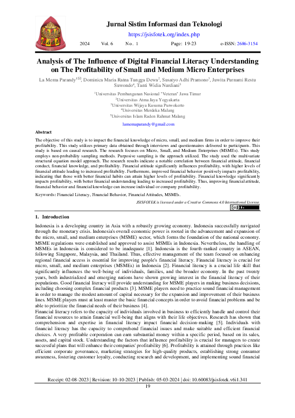 (PDF) Analysis of The Influence of Digital Financial Literacy ...