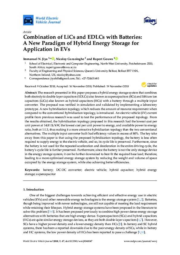 (PDF) Combination of LiCs and EDLCs with Batteries: A New Paradigm of ...