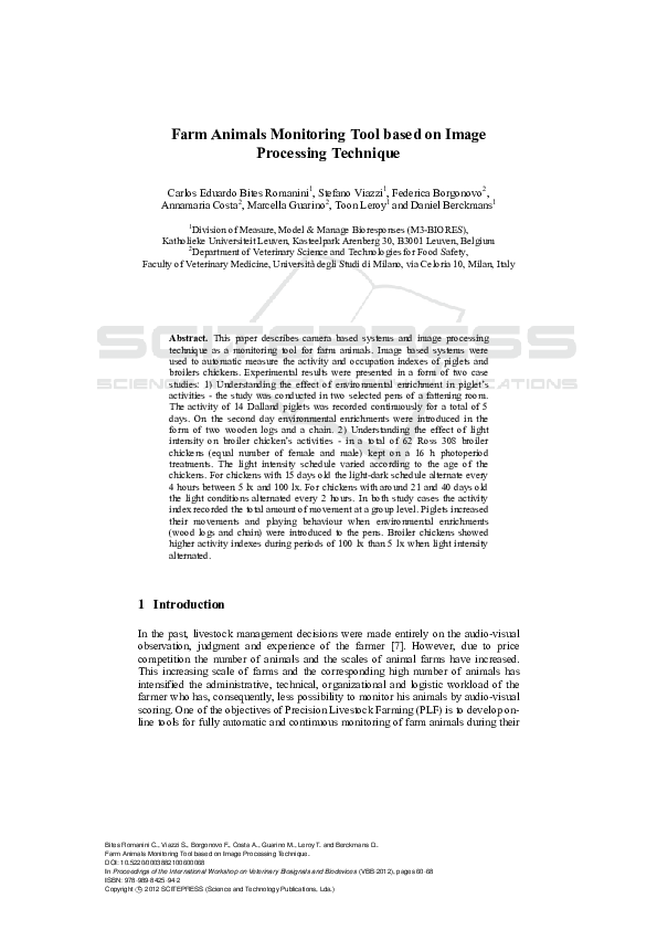 (PDF) Farm Animals Monitoring Tool based on Image Processing Technique