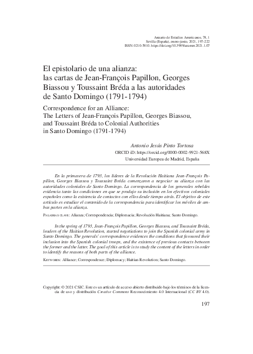 (PDF) El epistolario de una alianza: las cartas de Jean-François ...