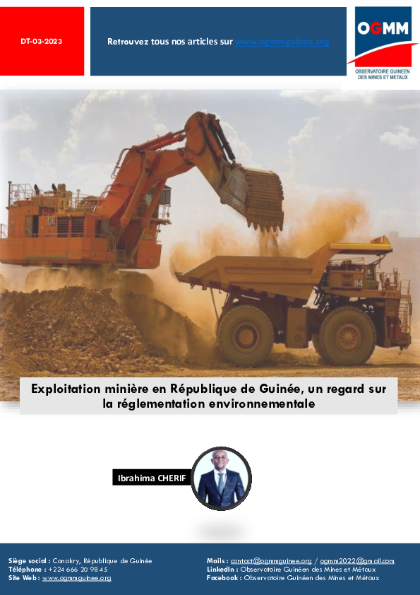 (PDF) Exploitation Minière en République de Guinée : Un Regard sur la ...