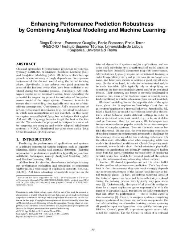 (PDF) Enhancing Performance Prediction Robustness by Combining ...