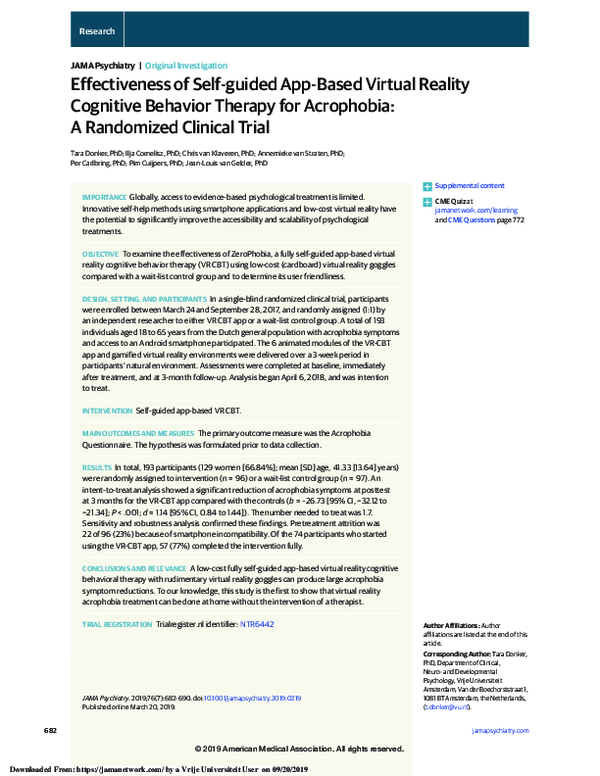(PDF) Effectiveness of Self-guided App-Based Virtual Reality Cognitive ...