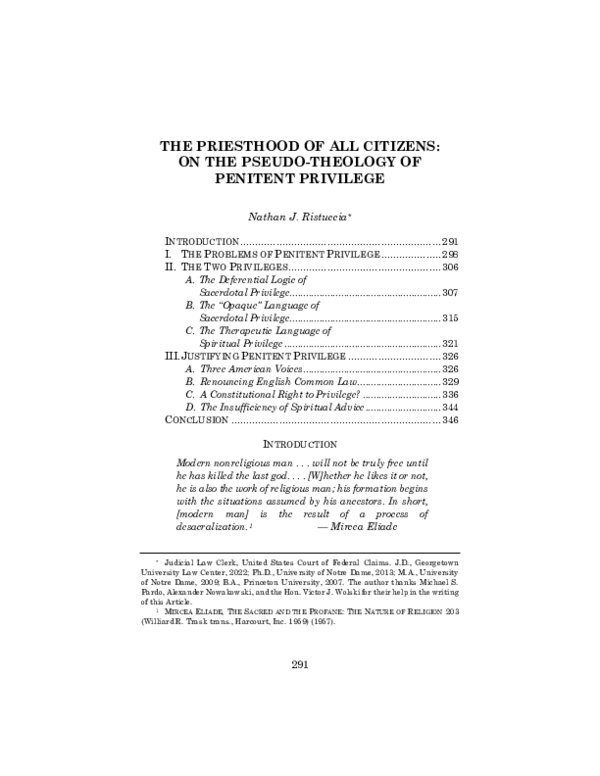 (PDF) The Priesthood of All Citizens: On the Pseudo-Theology of ...