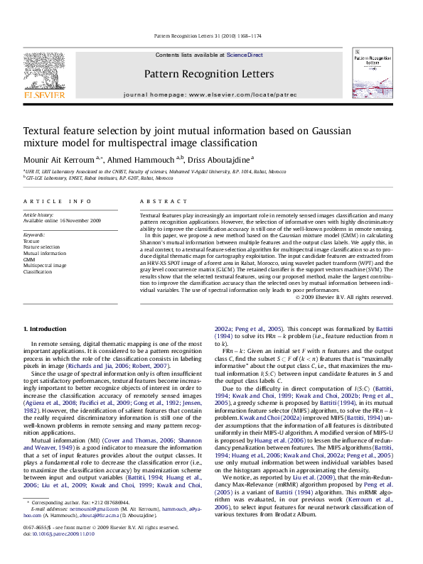 (PDF) Textural feature selection by joint mutual information based on ...