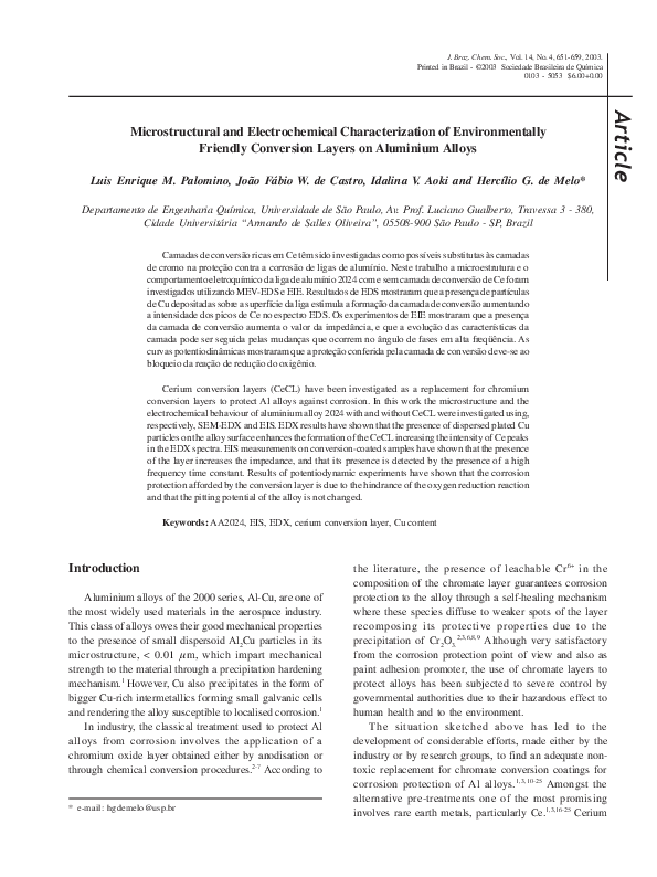 Microstructural and electrochemical characterization of environmentally friendly conversion layers on aluminium alloys