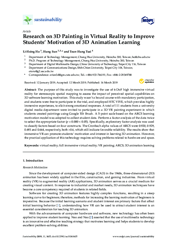 (PDF) Research on 3D Painting in Virtual Reality to Improve Students ...