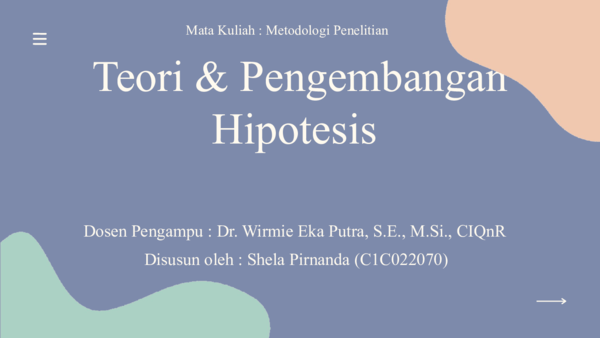 Ppt Ppt Teori Dan Pengembangan Hipotesis
