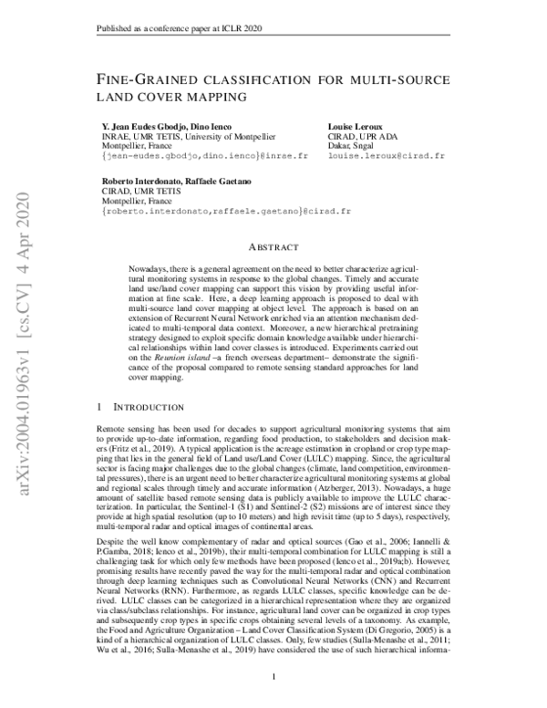 (PDF) Fine grained classification for multi-source land cover mapping