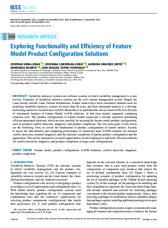 (PDF) Exploring Functionality and Efficiency of Feature Model Product ...