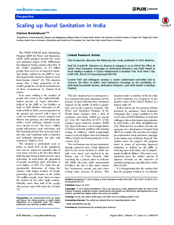 (PDF) Scaling up Rural Sanitation in India