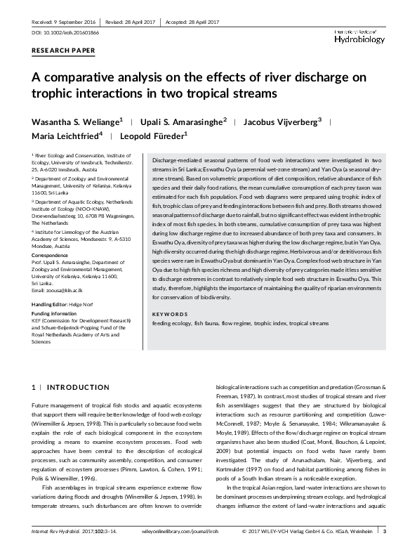 (PDF) A comparative analysis on the effects of river discharge on ...