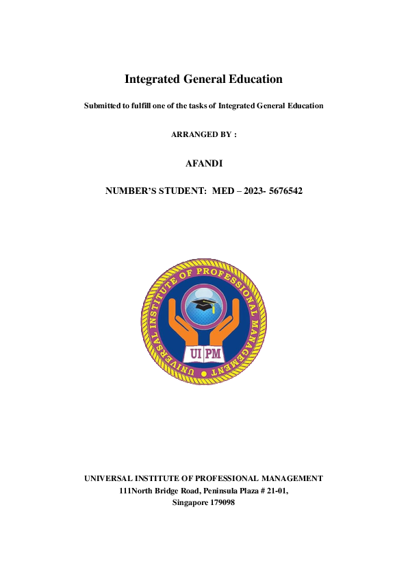 (PDF) Integrated General Education