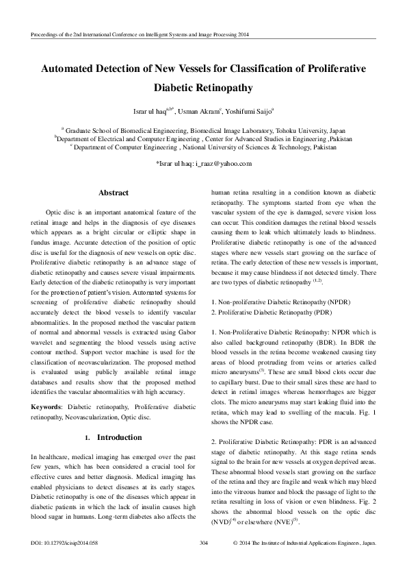 (PDF) Automated Detection of New vessels for Classification of ...