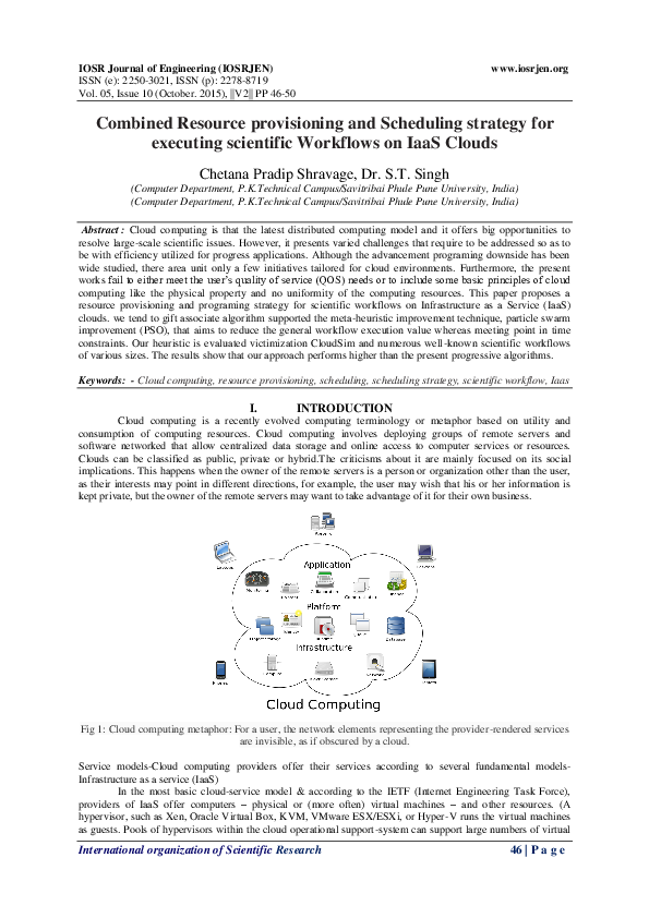 (PDF) Combined Resource provisioning and Scheduling strategy for ...