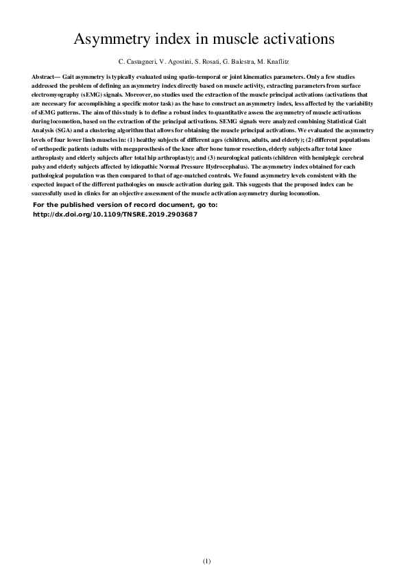 (PDF) Asymmetry Index in Muscle Activations