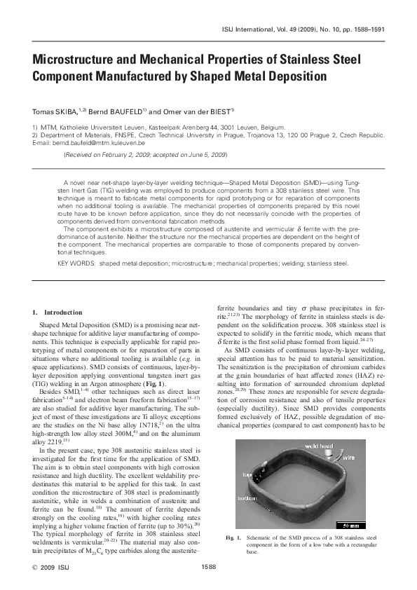 (PDF) Microstructure and Mechanical Properties of Stainless Steel ...