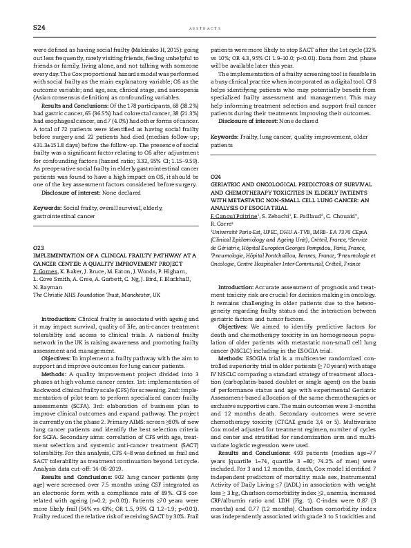 (PDF) Implementation of a Clinical Frailty Pathway at a Cancer Center ...