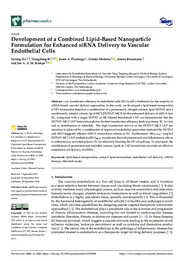 (PDF) Development of a Combined Lipid-Based Nanoparticle Formulation ...