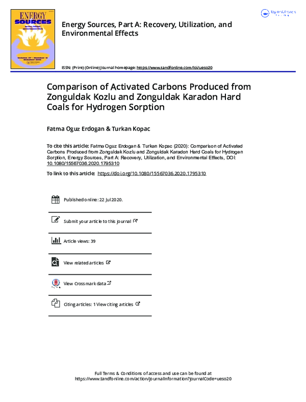 (PDF) Comparison of Activated Carbons Produced from Zonguldak Kozlu and ...