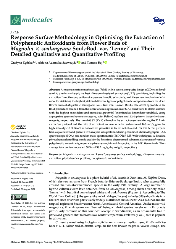(PDF) Response Surface Methodology in Optimising the Extraction of ...