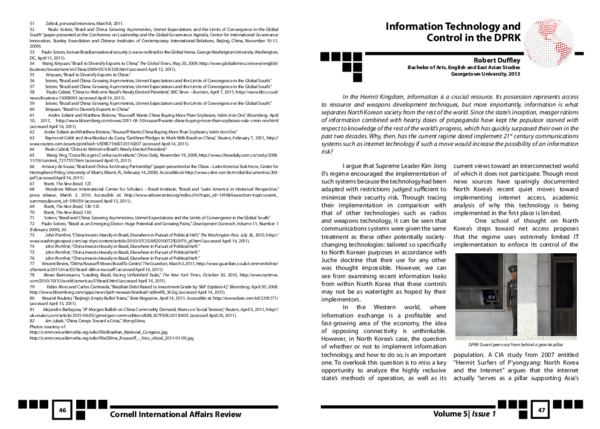 (PDF) Information Technology and Control in the DPRK