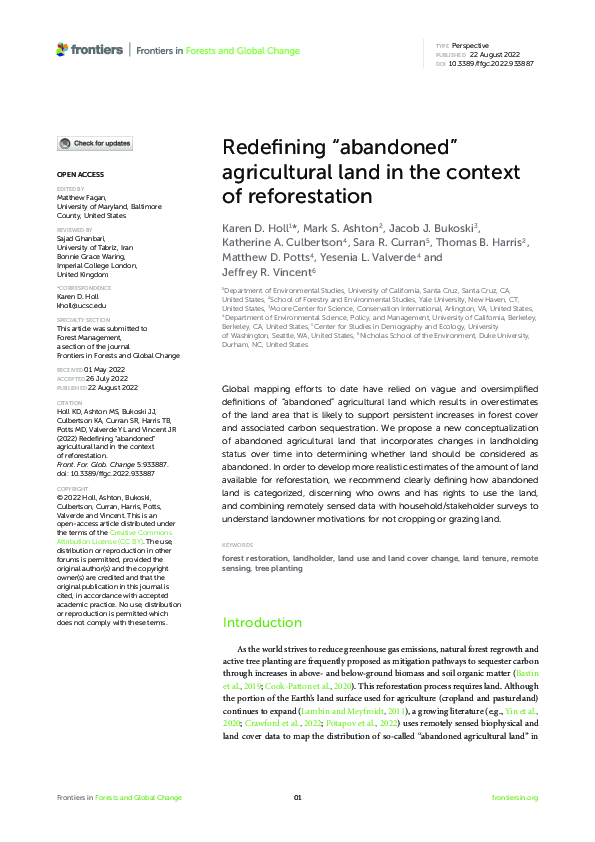 (PDF) Redefining “abandoned” agricultural land in the context of ...