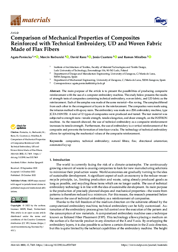 (PDF) Comparison of Mechanical Properties of Composites Reinforced with ...