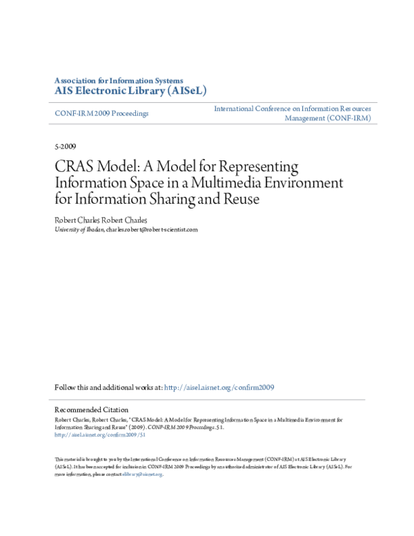 (PDF) CRAS Model: A Model for Representing Information Space in a ...